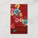 Search for hibiscus flower business cards Blue