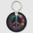 Search for flowers peace sign key rings Floral