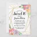 Search for summer sweet 16 invitations Gold