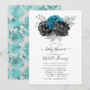 Search for turquoise and silver invitations Black