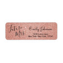 Search for faux rose gold return address labels Girly