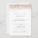 Search for rose graduation invitations Rose gold glitter