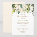 Search for white rose bridal shower invitations Watercolor flowers