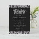 Search for leopard print 21st birthday invitations Black