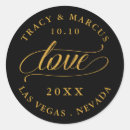 Search for save the date gold stickers Black and gold