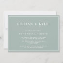 Search for green rehearsal dinner invitations Typography