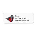 Search for grey cat return address labels Red