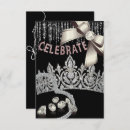 Search for crown sweet 16 invitations Girly