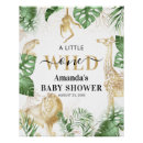 Search for safari baby shower welcome signs Wild one