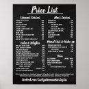 Search for hair salon price list posters Service