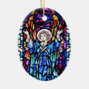 Search for stained glass window christmas tree decorations Jesus