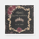 Search for red rose napkins Quinceanera