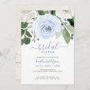 Search for dusty blue bridal shower invitations Botanical