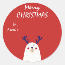 Search for white bear stickers Merry christmas