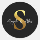 Search for monogram s wedding stickers Black