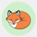 Search for sleeping fox stickers Cute