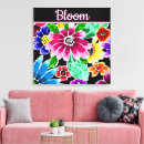 Search for purple and teal canvas prints Floral