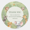 Search for cute safari stickers Gender neutral baby shower