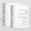 Search for silver engagement party invitations Modern