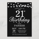Search for black and white 21st birthday invitations Twenty first birthday