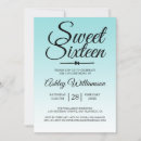 Search for ocean sweet 16 invitations Blue