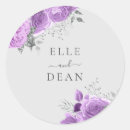 Search for silver and purple wedding stickers Lavender