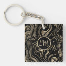 Search for black marble key rings Gold foil