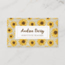 Search for fields business cards Sunflowers