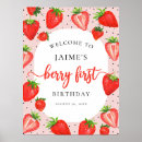 Search for berry first birthday party signs Fruit