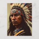 Search for native americans postcards Warrior