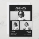 Search for fashion birthday invitations Black and white
