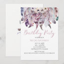 Search for feathers birthday invitations Floral