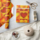 Search for watercolor hearts wrapping paper Red