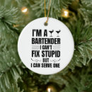 Search for bartender christmas tree decorations Waiter