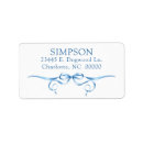 Search for blue ribbon return address labels Elegant