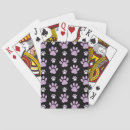 Search for dog paw print playing cards Pattern of paws