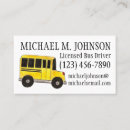 Search for school bus driver business cards Education