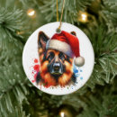 Search for german shepherd christmas decor Watercolor