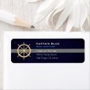 Search for boat wheel return address labels Navy blue