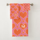 Search for pink heart bath towels Valentine