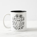 Search for black and white ghost mugs Spooky