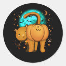 Search for orange tabby cat stickers Halloween
