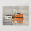 Search for fishing boat cards Watercolor