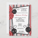Search for insect baby shower invitations Red