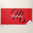 Search for initial beach towels Black and white