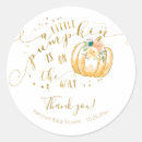 Search for orange thank you stickers Pumpkin baby shower