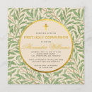 Search for greenery first communion invitations Green leaves