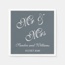 Search for bride and groom napkins Calligraphy