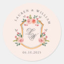 Search for romantic floral watercolor stickers Blush pink