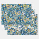 Search for gold paisley wrapping paper Teal